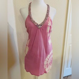 INC size M, pink and white blouse